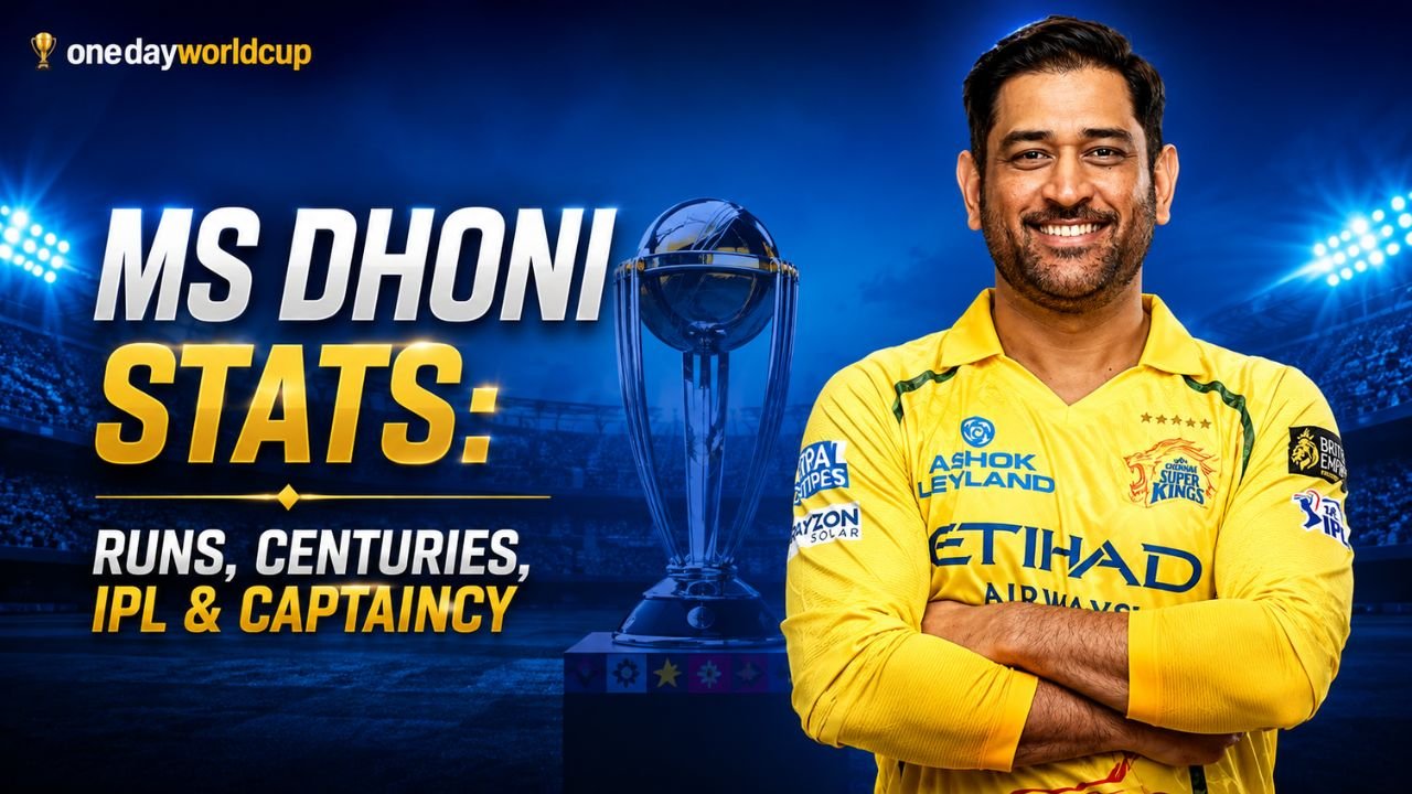 MS Dhoni Career Stats: Runs, Centuries, IPL & Captaincy