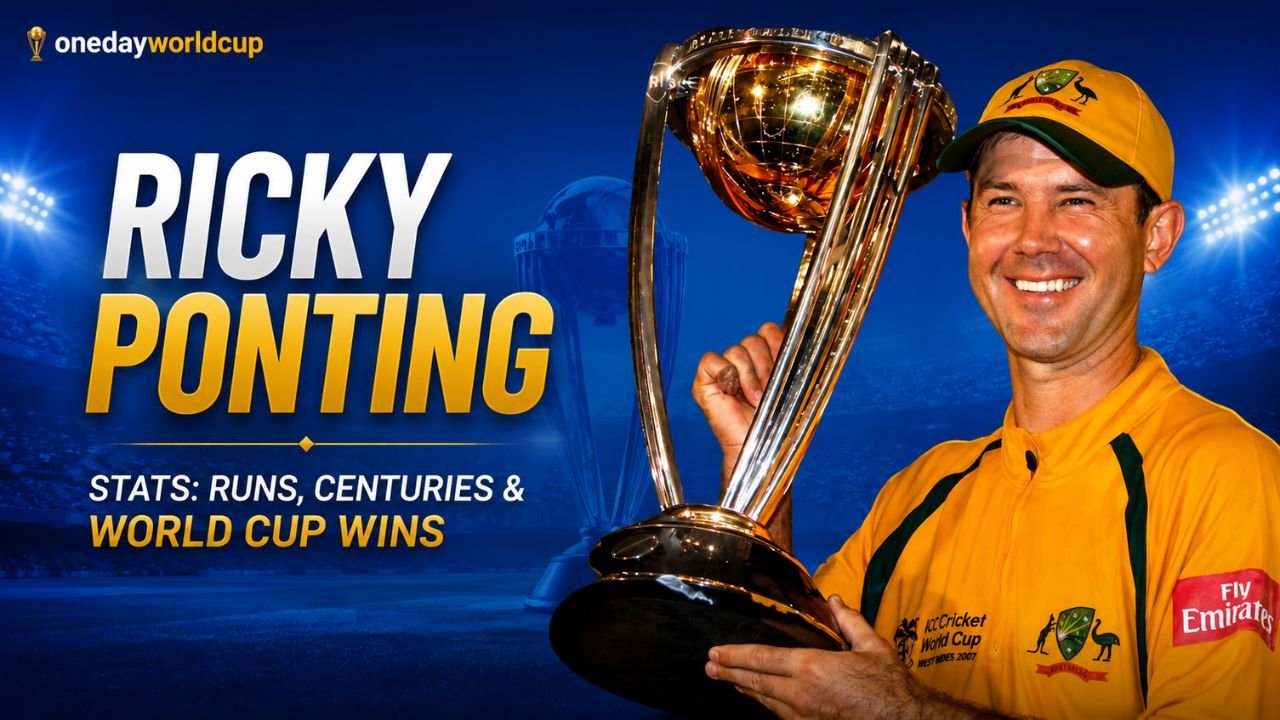 Ricky Ponting Stats: Runs, Centuries & World Cup Wins