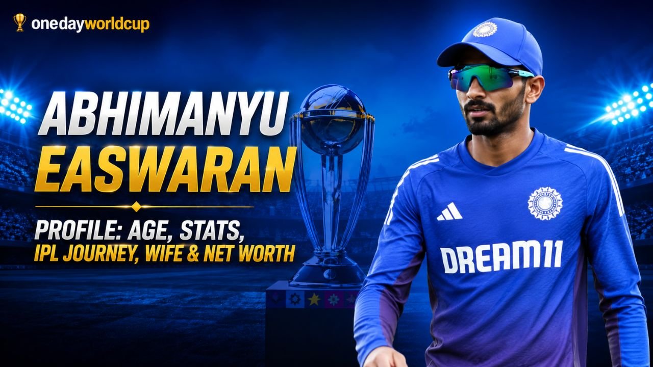 Abhimanyu Easwaran Profile: Age, Stats, IPL Journey, Wife & Net Worth 