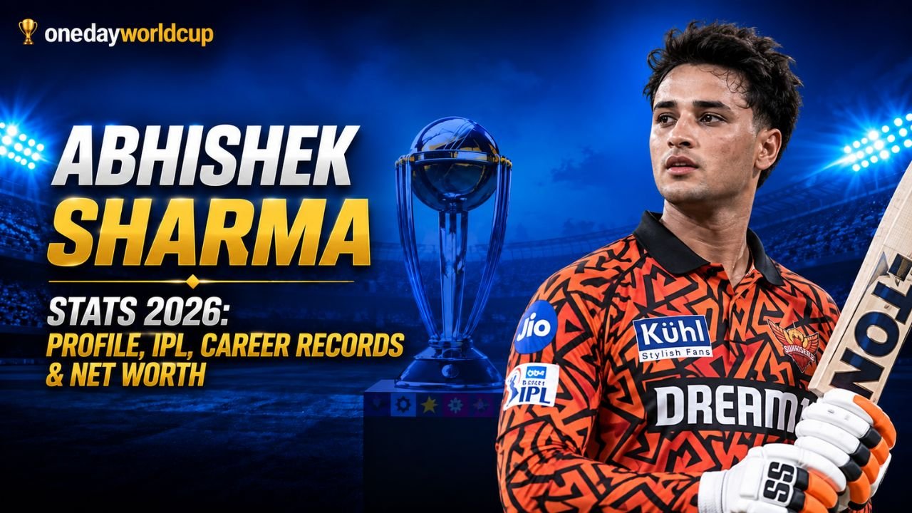 Abhishek Sharma Stats 2026: Profile, IPL, Career Records & Net Worth