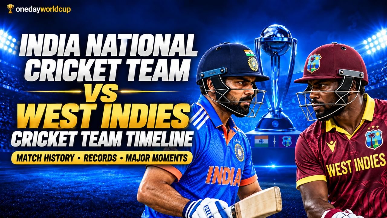 India National Cricket Team vs West Indies Cricket Team Timeline - A Complete History