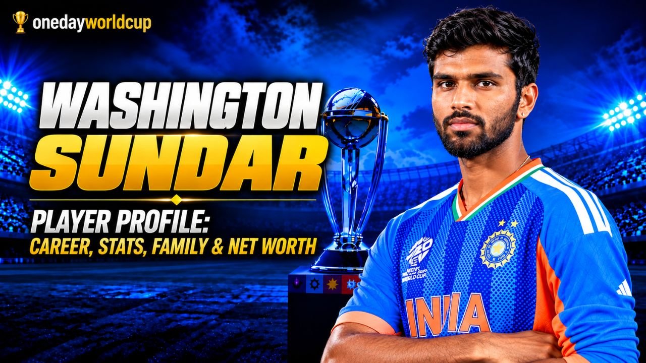 Washington Sundar Stats, Age,  Career, Profile, Family & IPL Journey