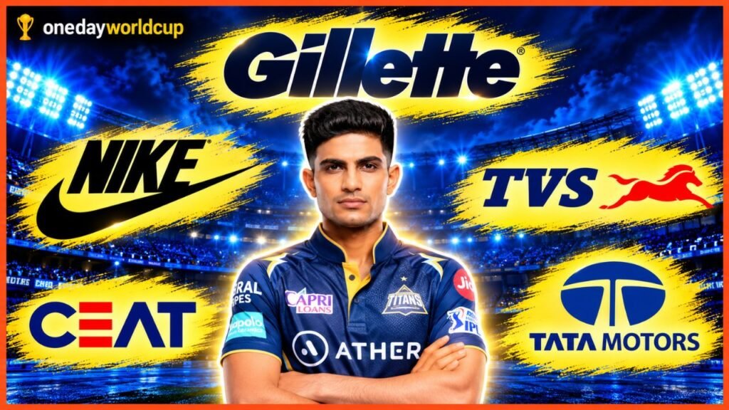 Shubman Gill Income From Brand Endorsements