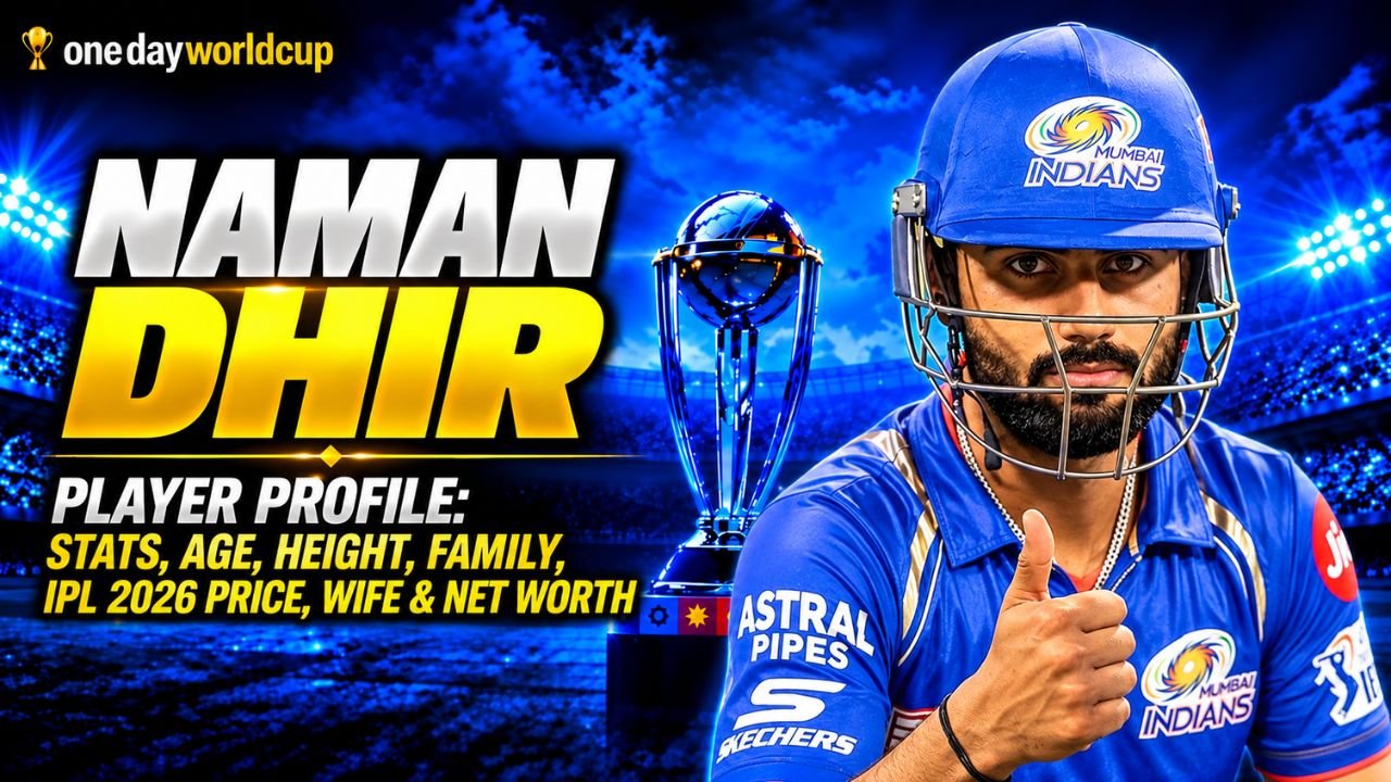 Naman Dhir Stats, Age, Height, Family, IPL 2026 Price, Wife & Net Worth